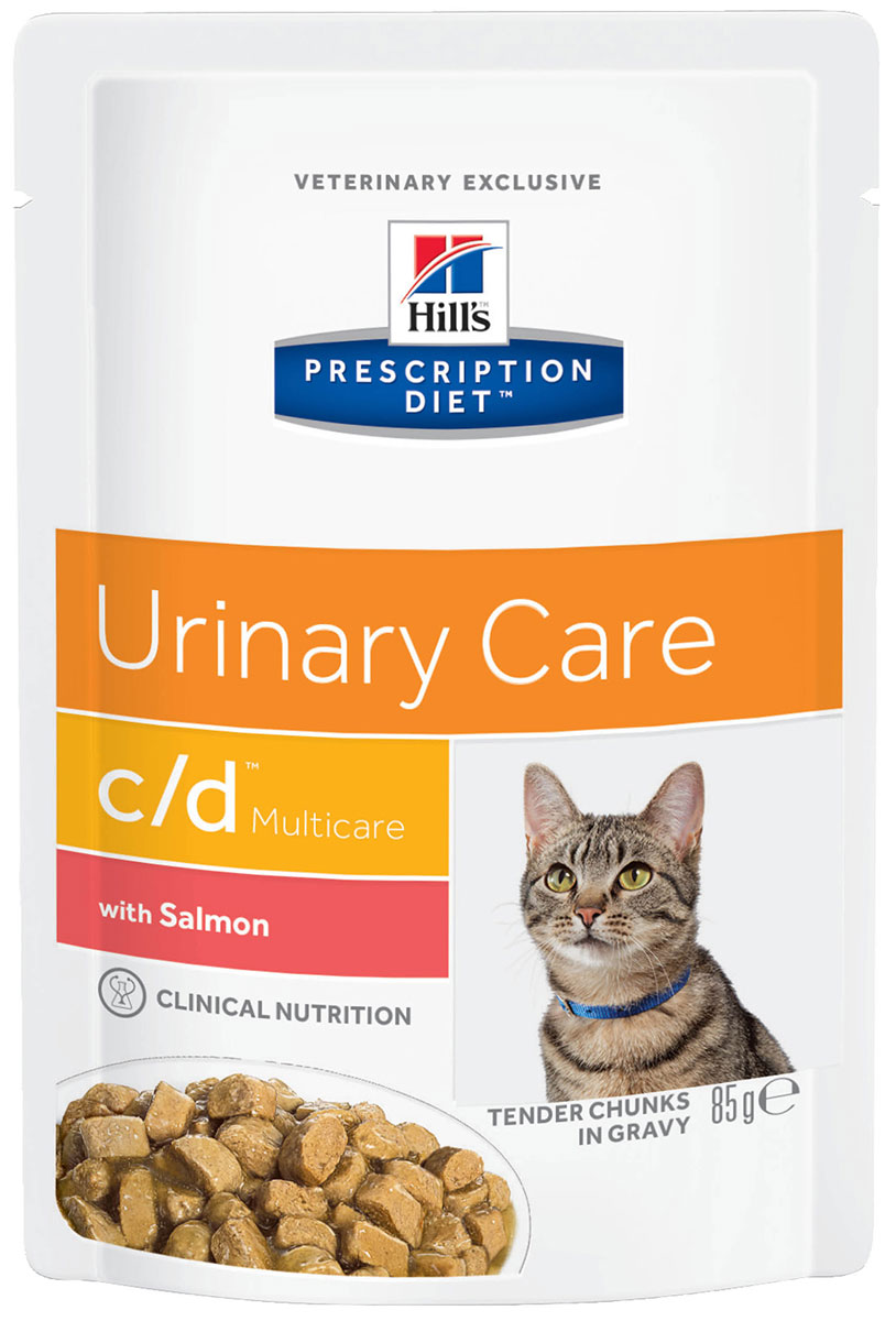 

Hill's Prescription Diet Multicare с/d Salmon для взрослых кошек при мочекаменной болезни с лососем в соусе 85 гр (85 гр)