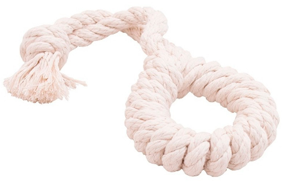 

Игрушка для собак Doglike Dental Knot Кольцо канатное белое большое (1 шт)