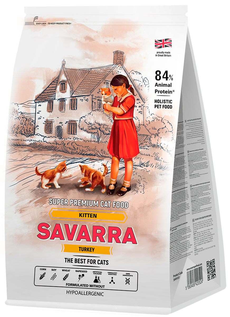 

Savarra Kitten для котят с индейкой (0,4 кг)