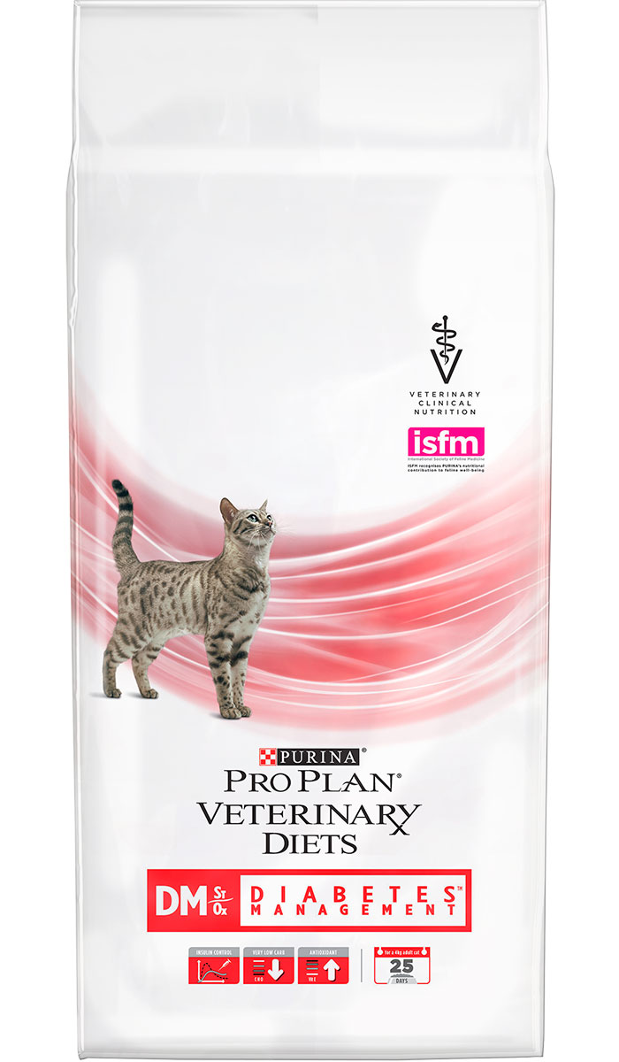 

Purina Veterinary Diets Dm St/ox Diabetes для взрослых кошек при сахарном диабете (1,5 кг)