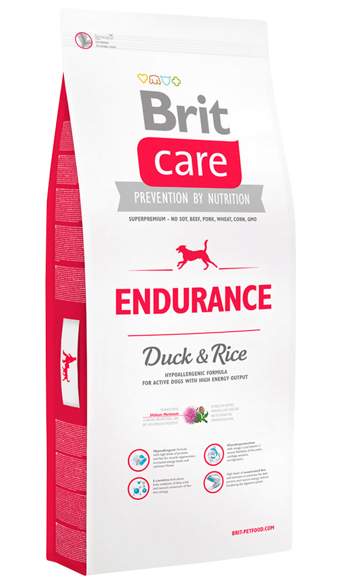 

Brit Care Endurance Duck & Rice для активных взрослых собак всех пород с уткой и рисом (12 кг)