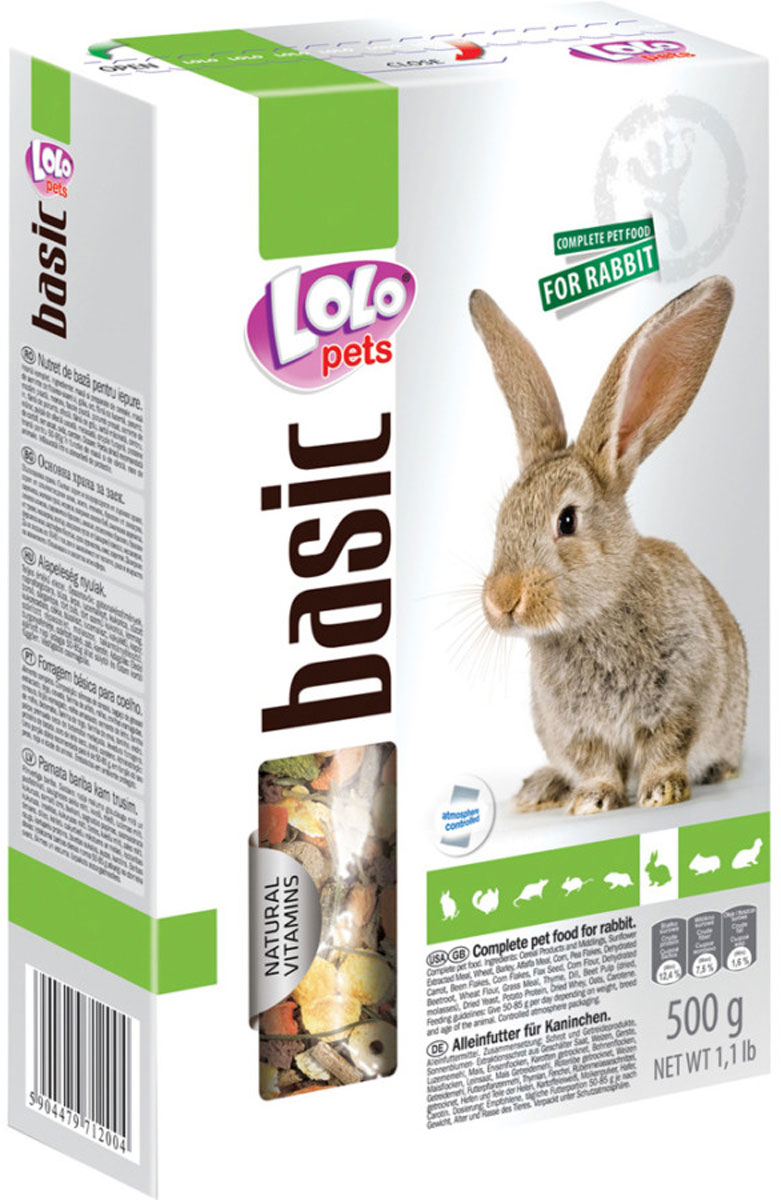 Lolo Pets Basic корм для кроликов коробка (500 гр)