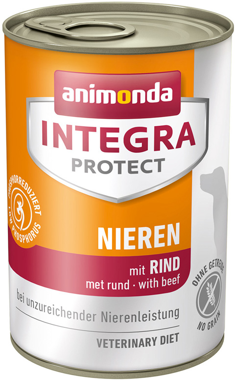 

Animonda Integra Protect Dog Nieren Renal для взрослых собак при хронической почечной недостаточности с говядиной 400 гр (400 гр х 6 шт)