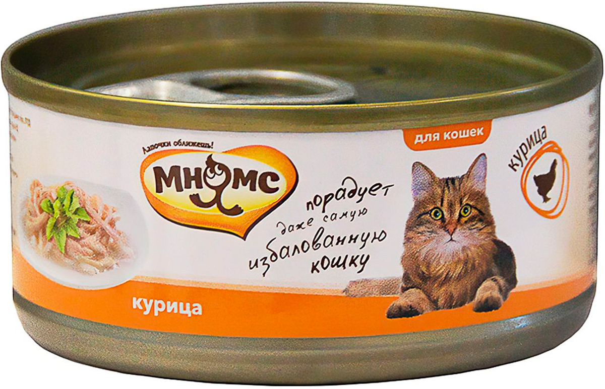 

мнямс для взрослых кошек с курицей в желе (70 гр х 24 шт)