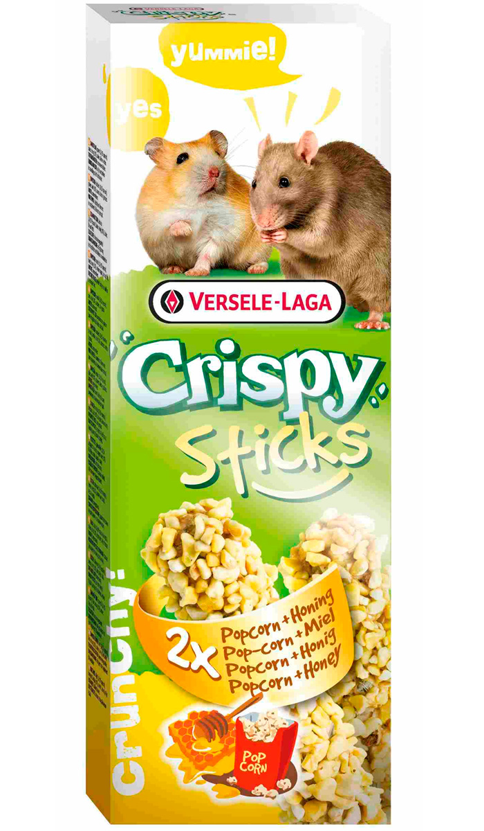 

Versele-laga Crispy палочки для хомяков и крыс с попкорном и медом 2х50 гр (2 шт)