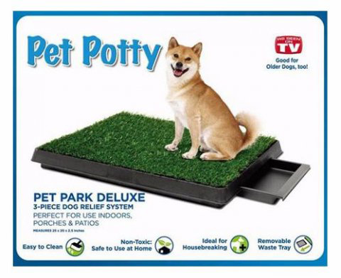 

Туалет для собак мелких и средних пород с травкой и лотком Pet Potty (1 шт)