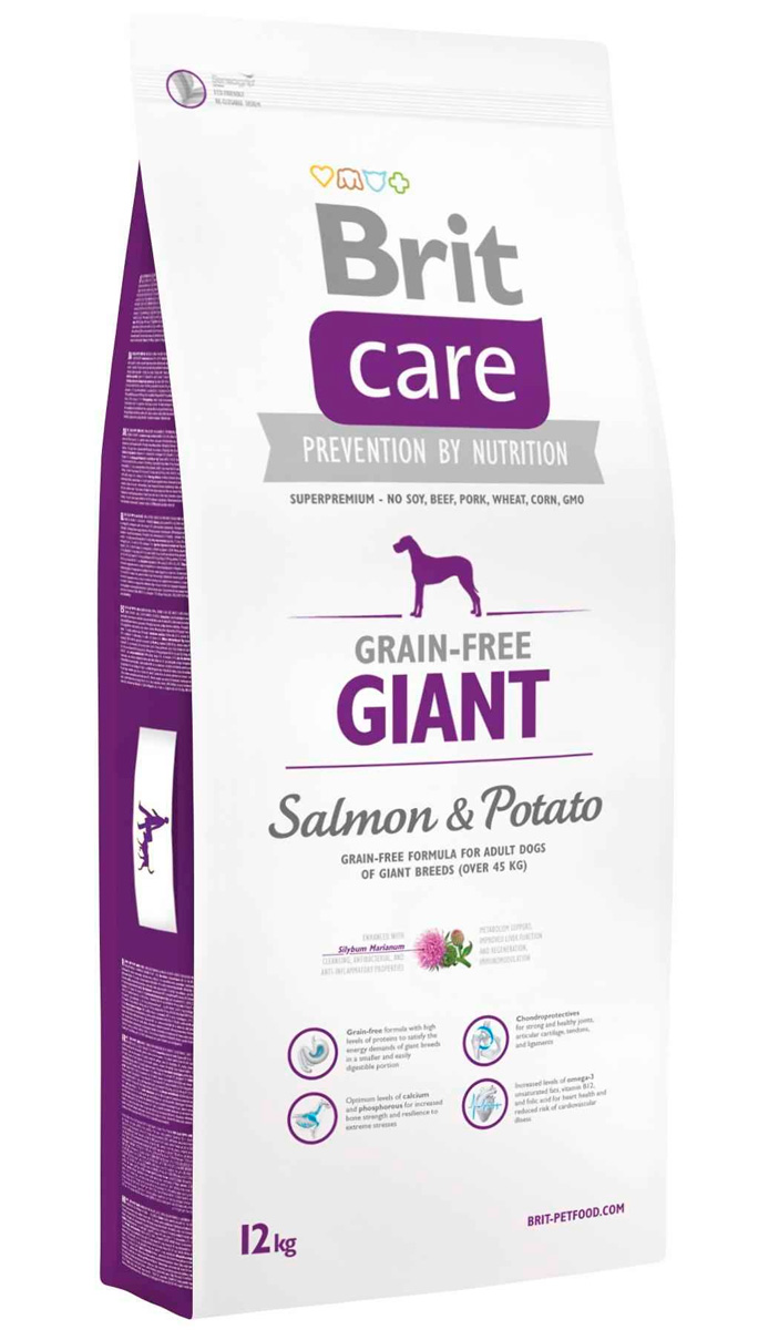 

Brit Care Adult Giant Breed Salmon & Potato для взрослых собак крупных пород с лососем и картофелем (12 кг)
