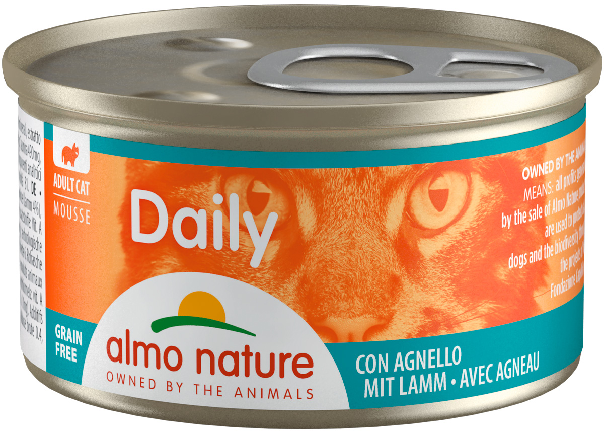 

Almo Nature Cat Daily Menu беззерновые для взрослых кошек нежный мусс с ягненком (85 гр х 24 шт)