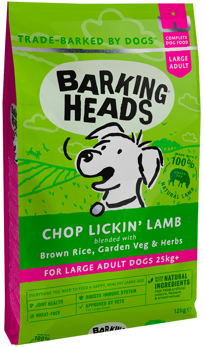 Barking Heads Мечты о ягненке для взрослых собак крупных пород с ягненком и рисом (12 + 12 кг) barking heads cухой корм класса холистик barking heads мечты о ягненке для взрослых собак с ягненком и рисом