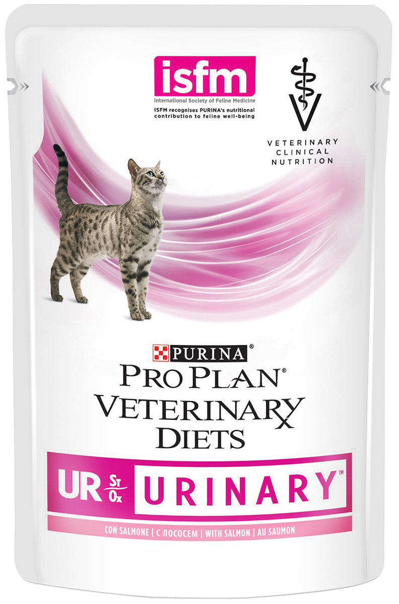 

Purina Veterinary Diets Ur St/ox Urinary для взрослых кошек при мочекаменной болезни с лососем 85 гр (85 гр х 10 шт)