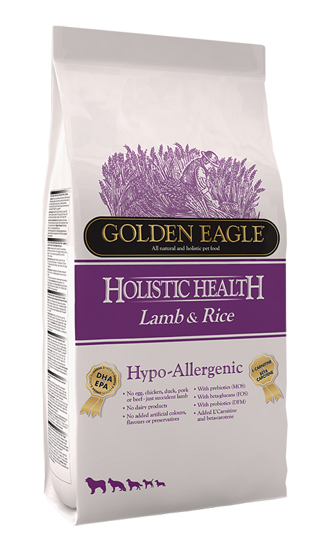 

Golden Eagle Holistic Health Dog Adult Hypoallergenic Lamb & Rice беззерновой для взрослых собак при аллергии с ягненком и рисом (2 + 2 кг)