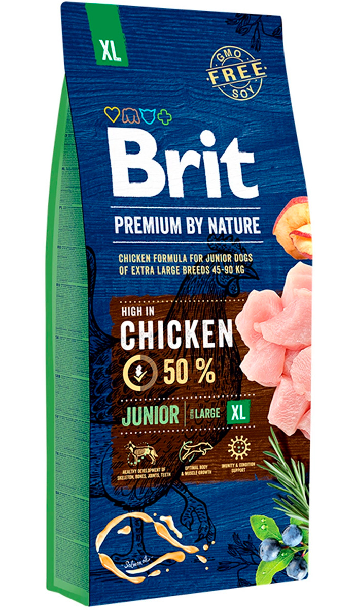 

Brit Premium By Nature Junior Xl для щенков крупных пород (15 кг)