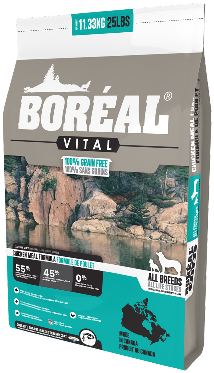 

Boreal Vital Dog беззерновой для собак и щенков всех пород с курицей (11,33 кг)