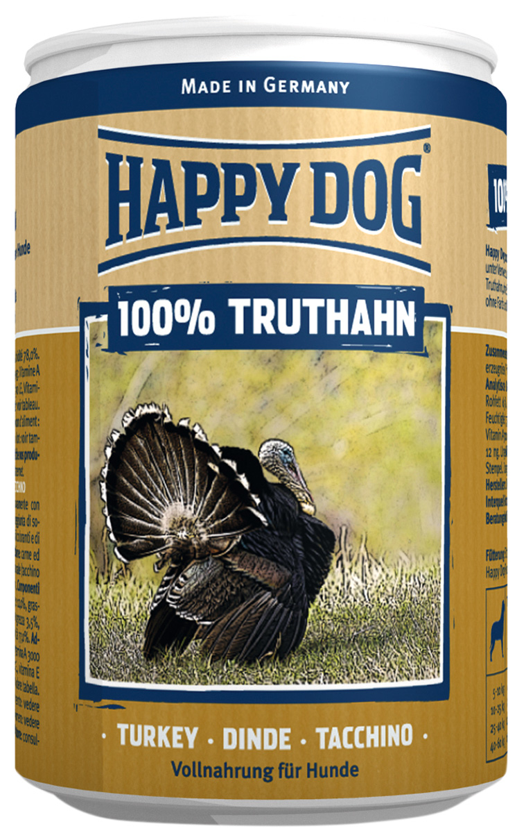 

Happy Dog 100 % мясо для взрослых собак с индейкой (400 гр х 6 шт)