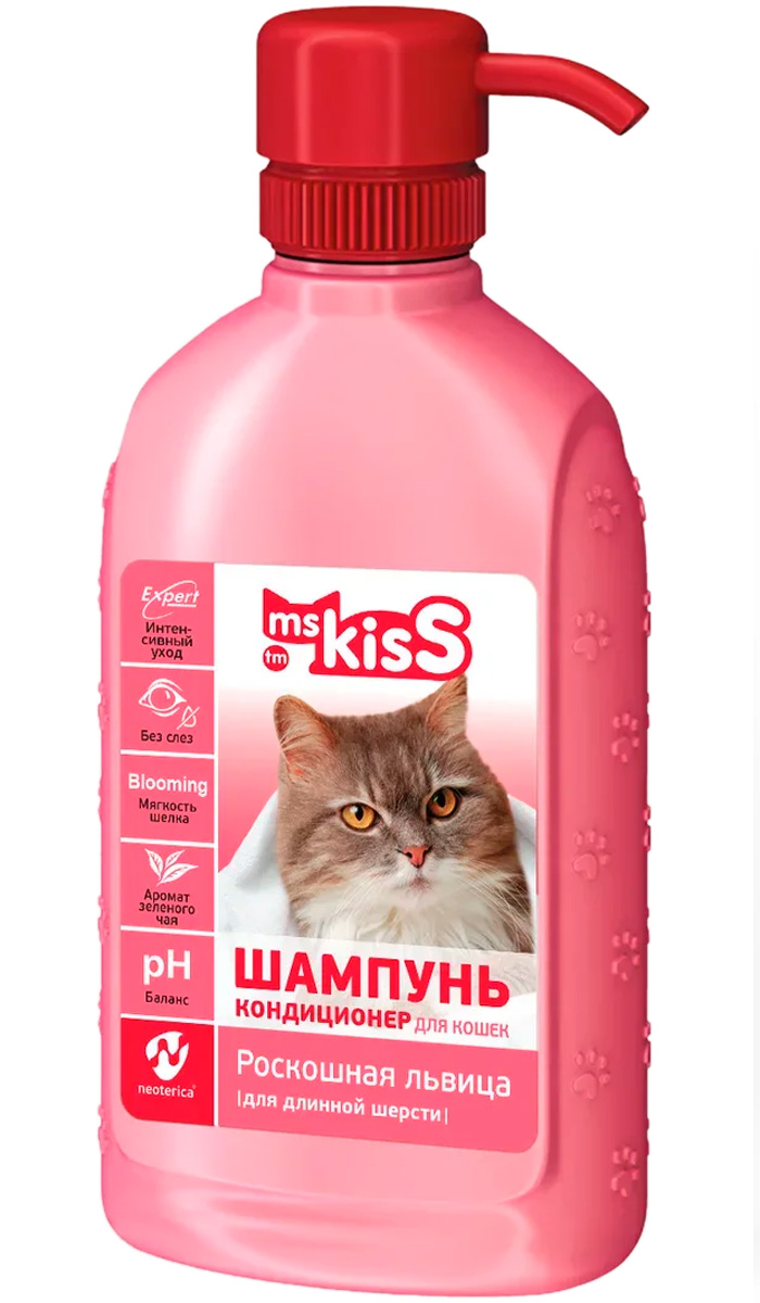 

Ms.KISS роскошная львица шампунь-кондиционер для длинношерстных кошек (200 мл)
