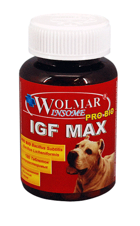 

Wolmar Winsome Pro Bio Igf Max - Волмар витаминно-минерально-аминокислотный комплекс для щенков и собак крупных пород для увеличения мышечной массы (180 таблеток)