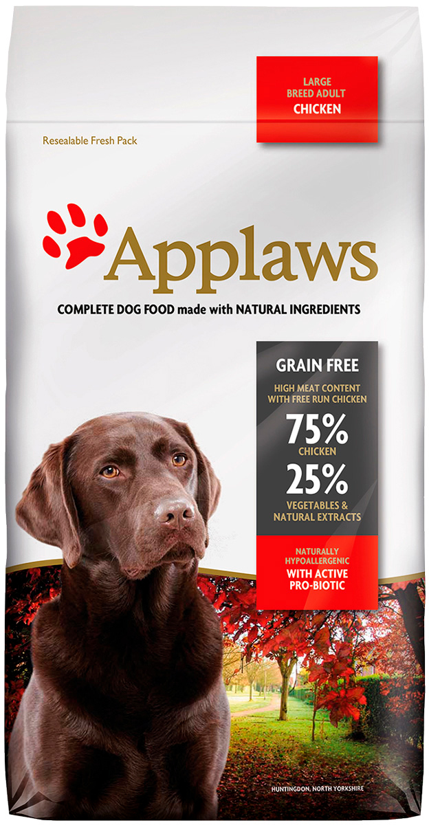 Applaws Adult Dog Large Breed Chicken Grainfree беззерновой для взрослых собак крупных пород с курицей и овощами (7,5 кг)