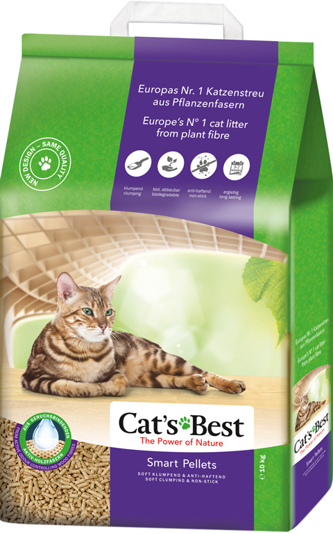 

Cat's Best Smart Pellets - Кэтс Бэст наполнитель древесно-комкующийся для длинношерстных кошек (20 л)