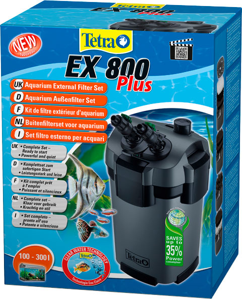 

Внешний фильтр Tetratec Ex 800 Plus, для аквариумов объемом 100-300 л (1 шт)