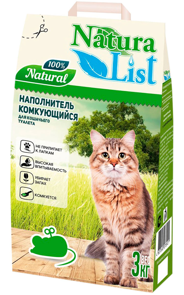 

Naturalist наполнитель комкующийся для туалета кошек (3 кг)