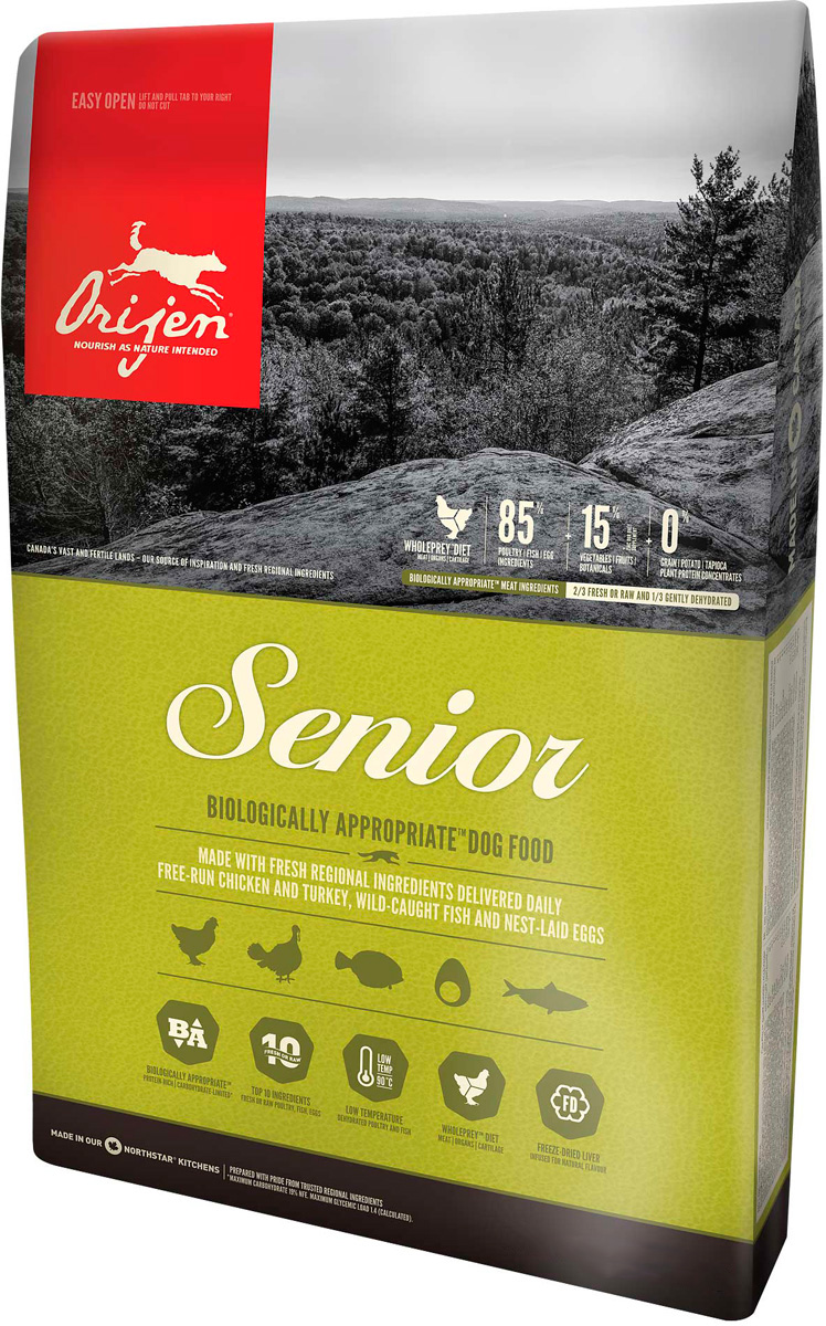 

Orijen Senior 85/15 для пожилых собак всех пород (2 кг)