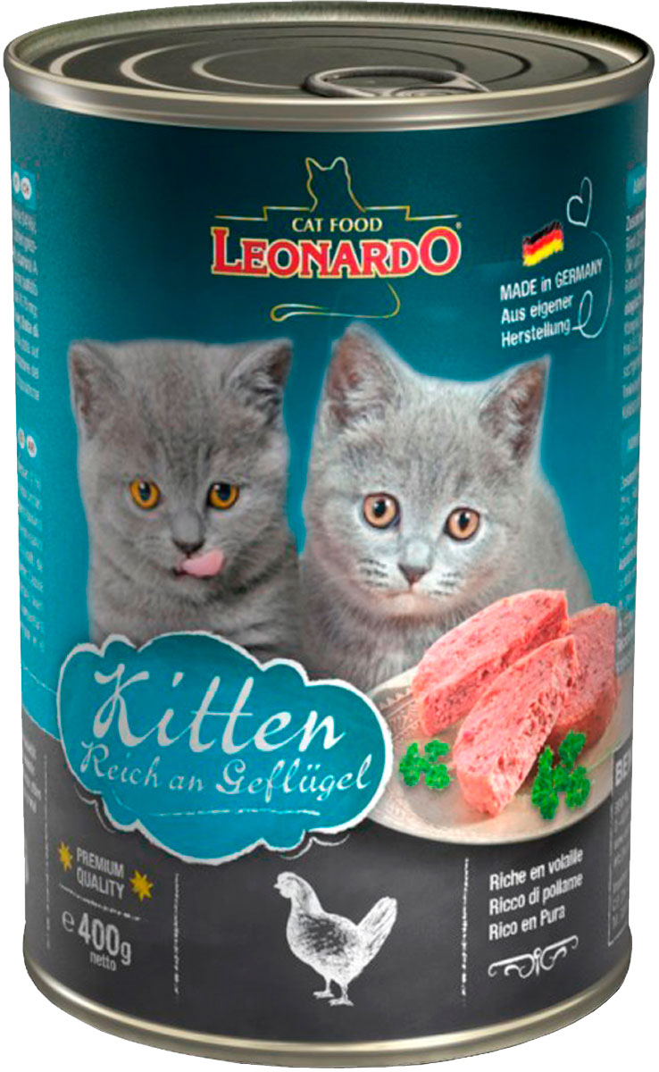 

Leonardo Kitten Reich An Geflugel для котят с птицей (400 гр)