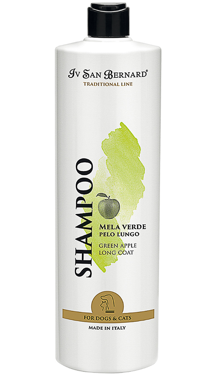 

Isb Traditional Line Green Apple Shampoo Ив Сан Бернард шампунь с ароматом зеленого яблока для длинношерстных собак и кошек (1 л)