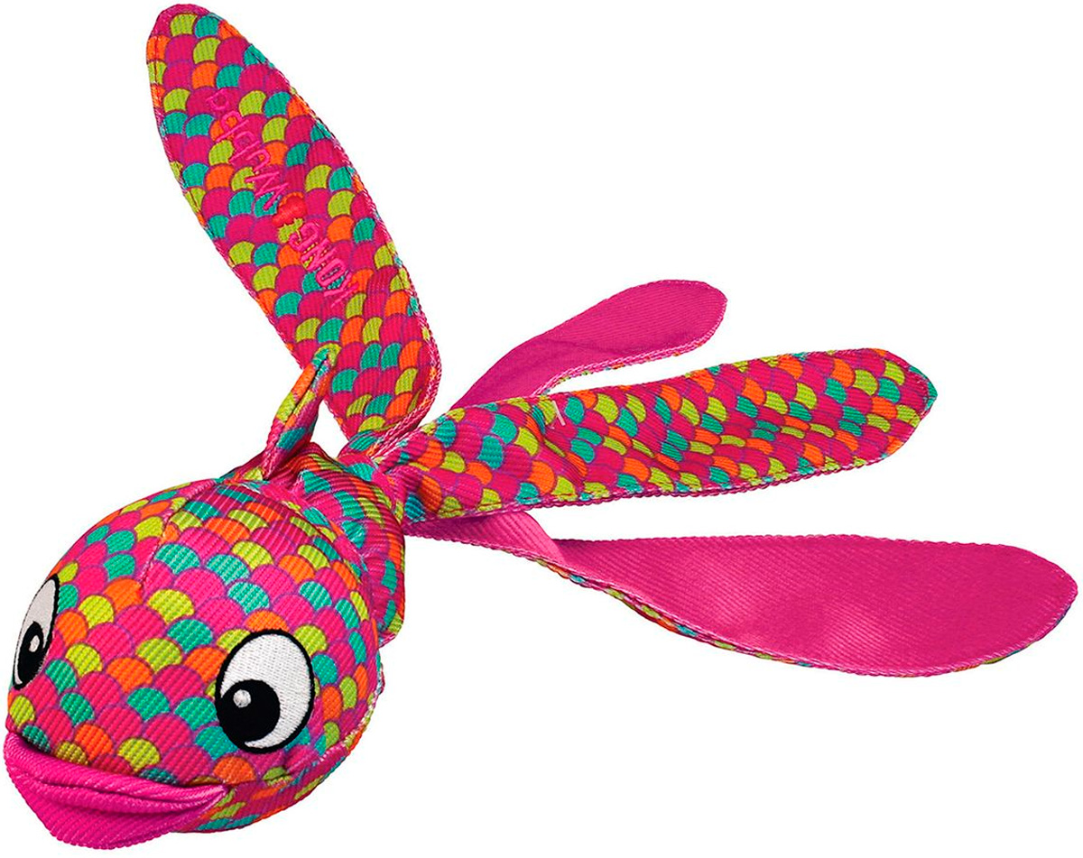

Игрушка для собак Kong Wubba Finz Рыба с пищалкой розовая S (1 шт)