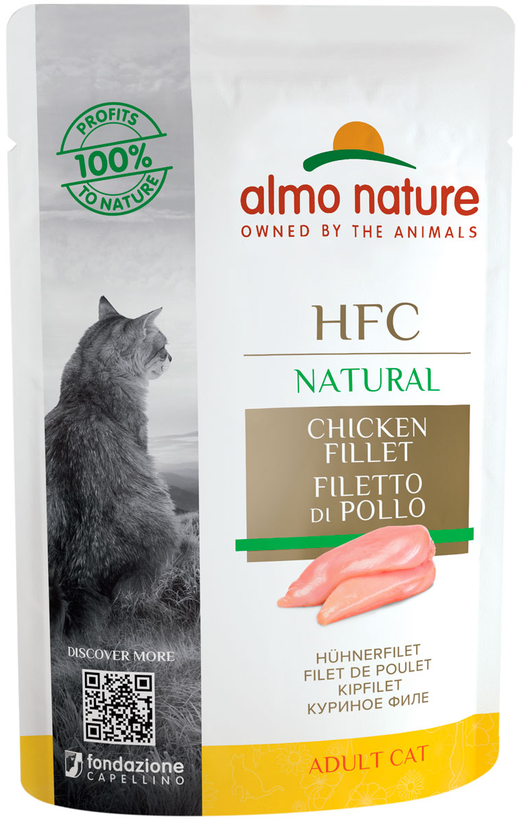 

Almo Nature Cat Hfc Natural для взрослых кошек с куриным филе (55 гр х 24 шт)