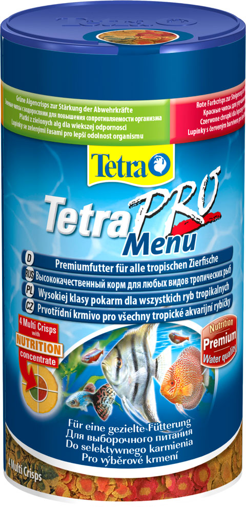 

Tetra Pro Menu корм чипсы для рыб (250 мл)