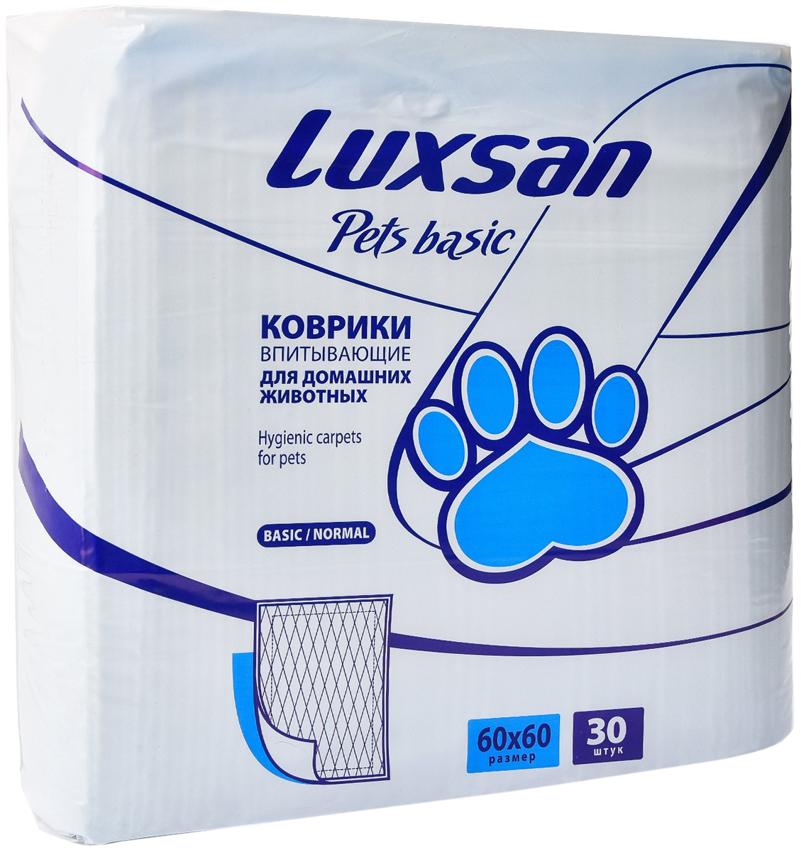 

Пеленки впитывающие для собак Luxsan Basic 60 х 60 см 30 шт (1 шт)