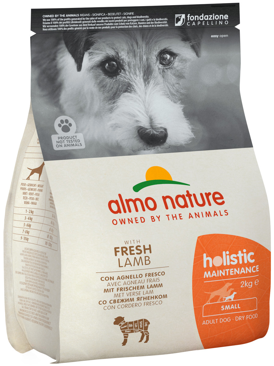 

Almo Nature Adult Dog Small & Lamb для взрослых собак маленьких пород с ягненком (2 кг)