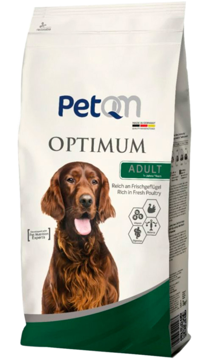 

Petqm Optimum Dog Adult Rich In Fresh Poultry для взрослых собак всех пород со свежей курицей (15 кг)