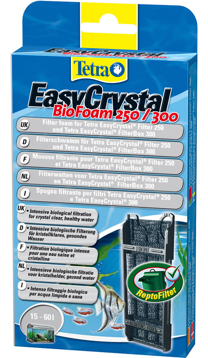 

Наполнитель для внутреннего фильтра Tetra Easycrystal Biofoam 250/300 губка для био-фильтрации уп. 2 шт (1 шт)