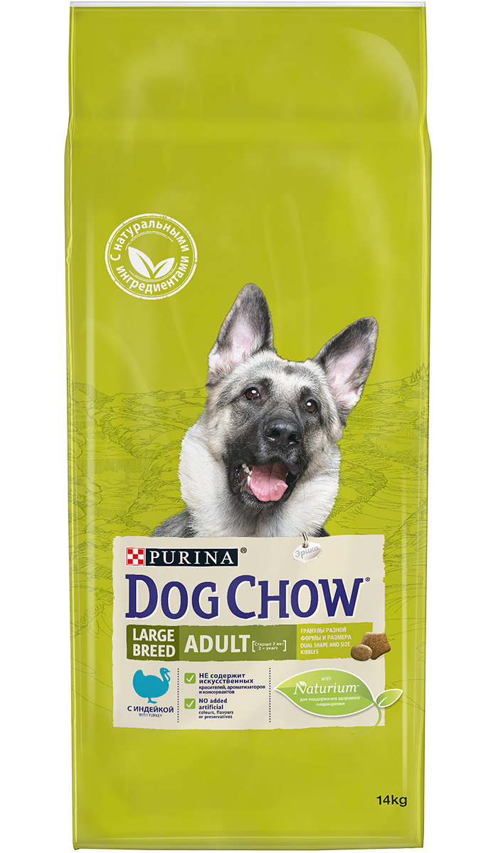 

Dog Chow Adult Large Breed для взрослых собак крупных пород с индейкой (14 кг)