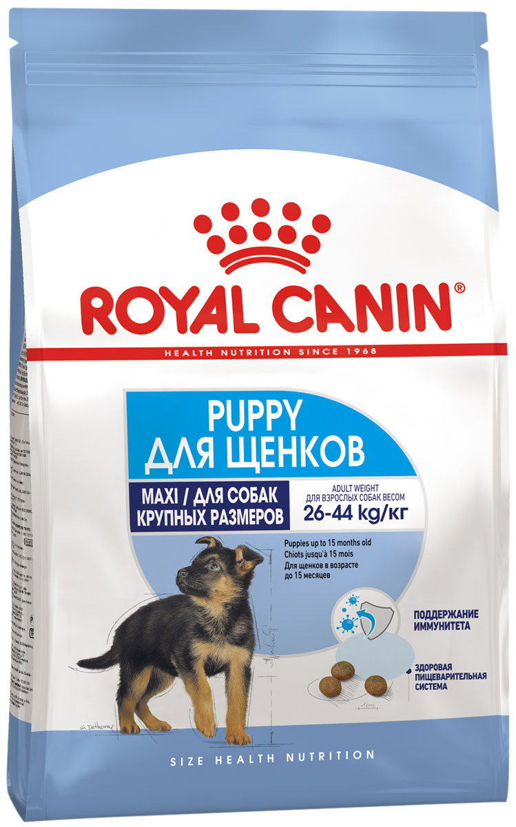 

Royal Canin Maxi Puppy для щенков крупных пород (15 кг + 3 кг)