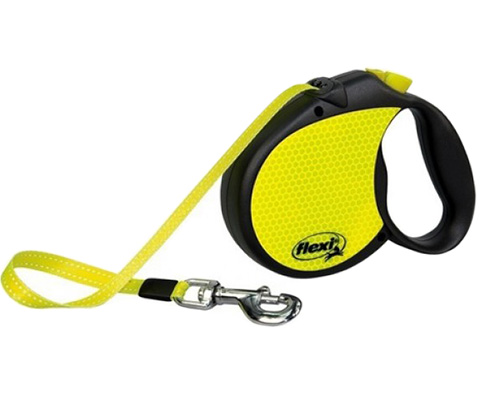 

Flexi Neon Reflect Tape – Флекси ременной поводок-рулетка для животных, 5 м, размер L (1 шт)