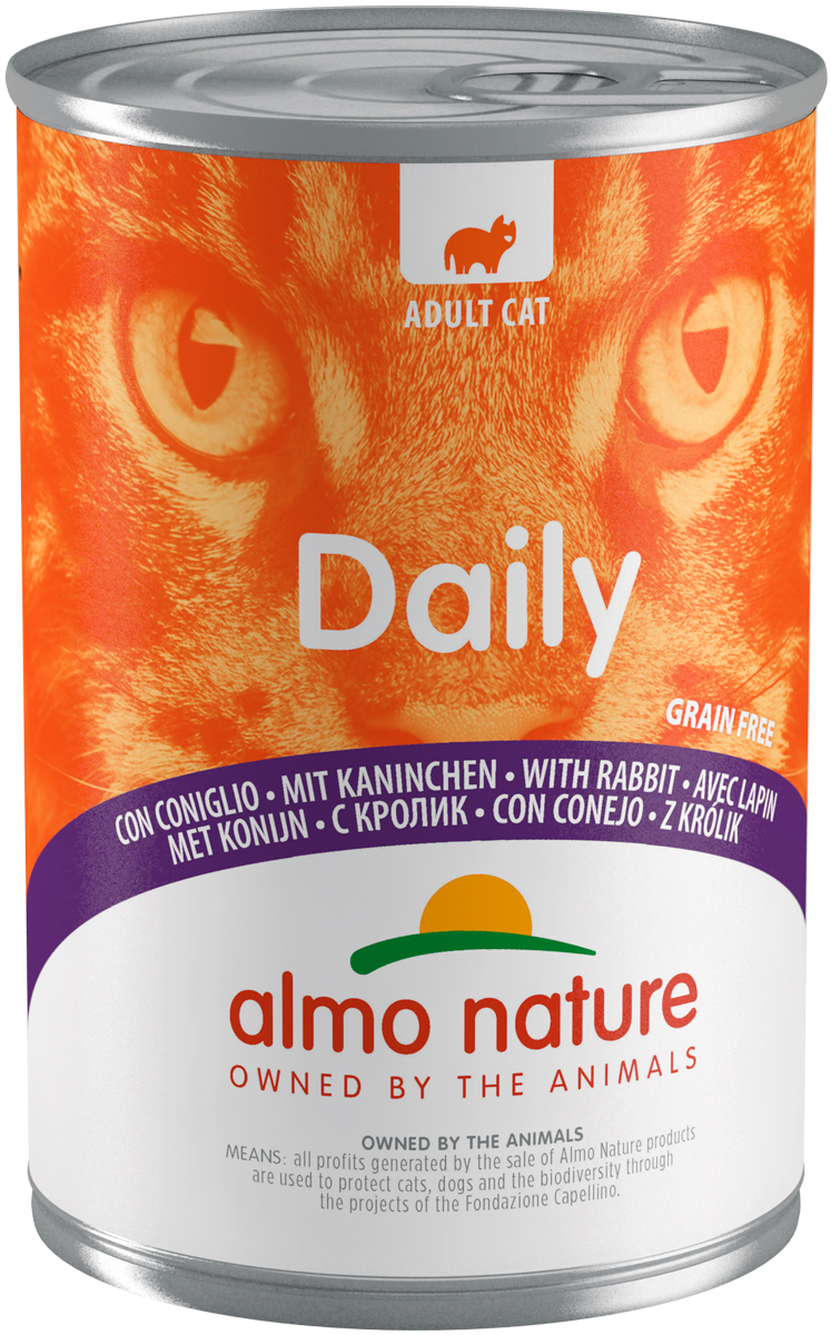 

Almo Nature Cat Daily Menu беззерновые для взрослых кошек с кроликом (400 гр)