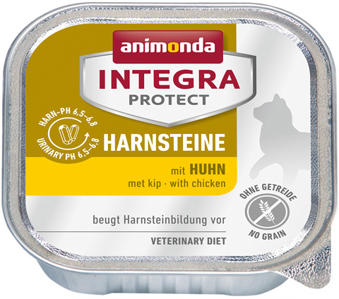 

Animonda Integra Protect Cat Harnsteine Urinary для взрослых кошек при мочекаменной болезни с курицей 100 гр (100 гр х 16 шт)