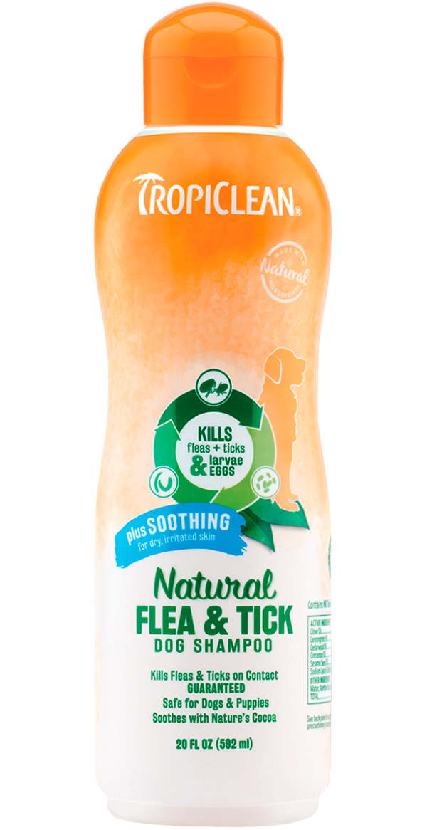 

Tropiclean Soothing Shampoo Flea & Tick шампунь для собак против блох и клещей Успокаивающий (592 мл)