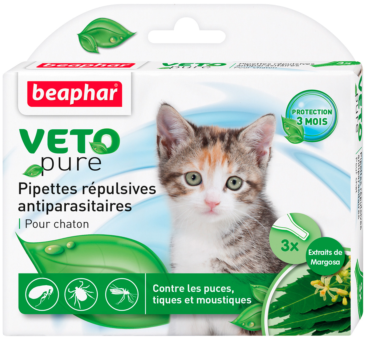 

Beaphar Veto Pure капли для котят против блох, клещей и комаров экстракт маргозы уп. 3 пипетки (1 шт)