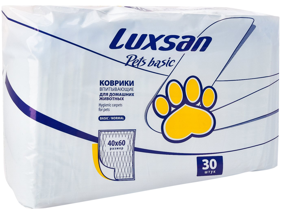 

Пеленки впитывающие для собак Luxsan Basic 40 х 60 см 30 шт (1 шт)