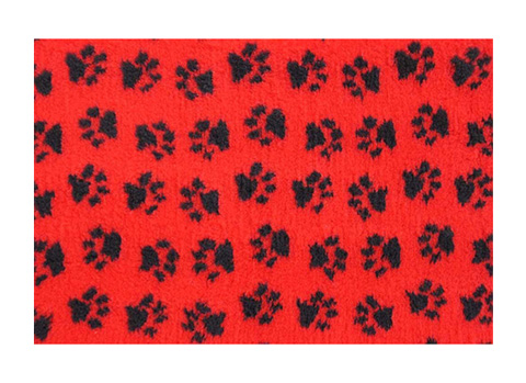 Коврик меховой красный/черный 35 х 50 см ProFleece (1 шт)