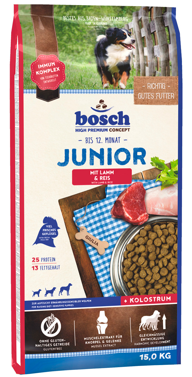 

Bosch Junior Lamm & Reis для щенков всех пород при аллергии с ягненком и рисом (3 кг)