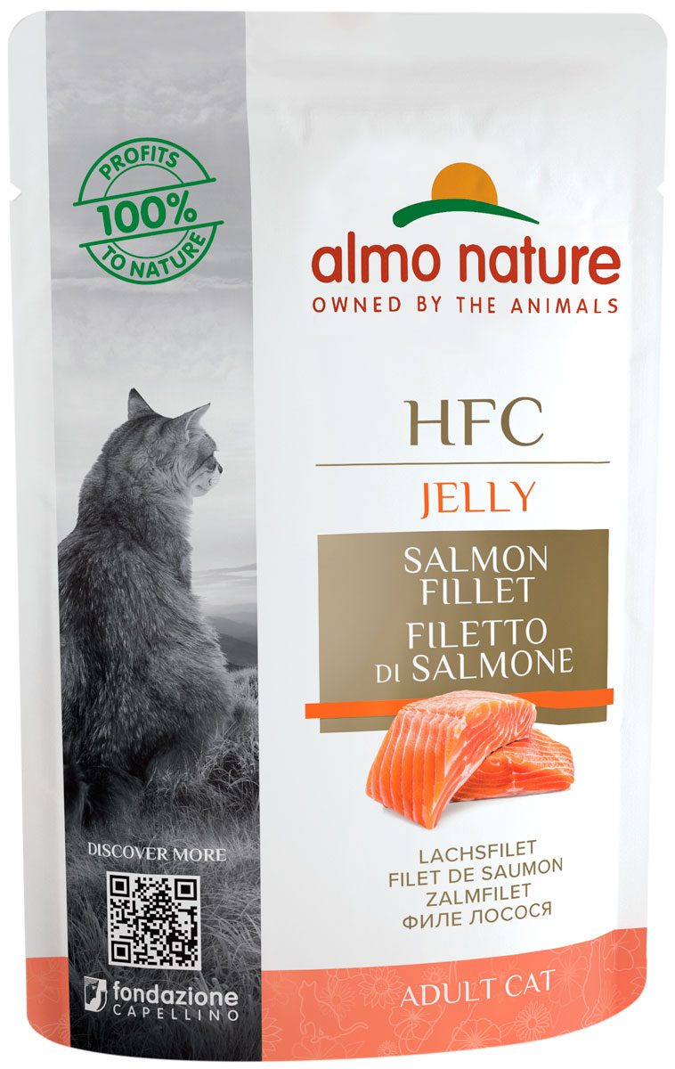 

Almo Nature Cat Hfc Jelly для взрослых кошек с лососем в желе (55 гр)