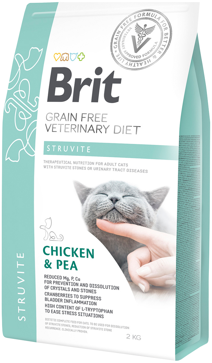 

Brit Veterinary Diet Cat Grain Free Struvite для взрослых кошек при струвитном типе мочекаменной болезни (0,4 кг)