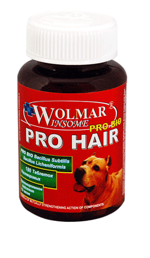 

Wolmar Winsome Pro Bio Pro Hair - Волмар витаминно-минерально-аминокислотный комплекс для собак для улучшения состояния кожи и шерсти (180 таблеток)