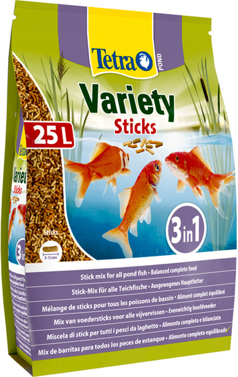 

Tetra Pond Variety Sticks корм палочки для прудовых рыб смесь (10 л)