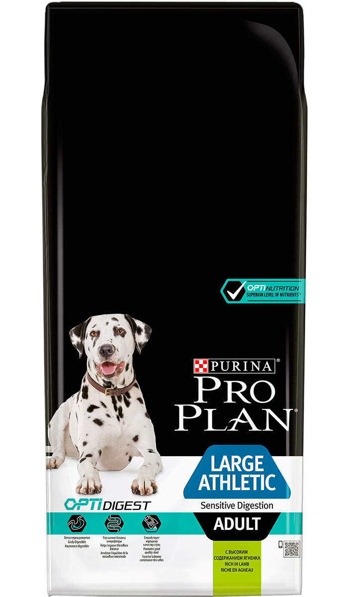 

Purina Pro Plan Adult Dog Optidigest Large Athletic Sensitive Digestion для взрослых собак крупных пород атлетического телосложения с чувствительным пищеварением с ягненком и рисом (14 + 14 кг)