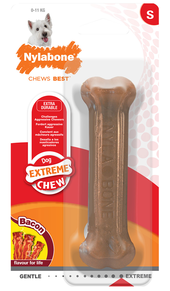 

Игрушка для собак Nylabone Dura Chew Bacon косточка экстра-жесткая с ароматом бекона S (1 шт)